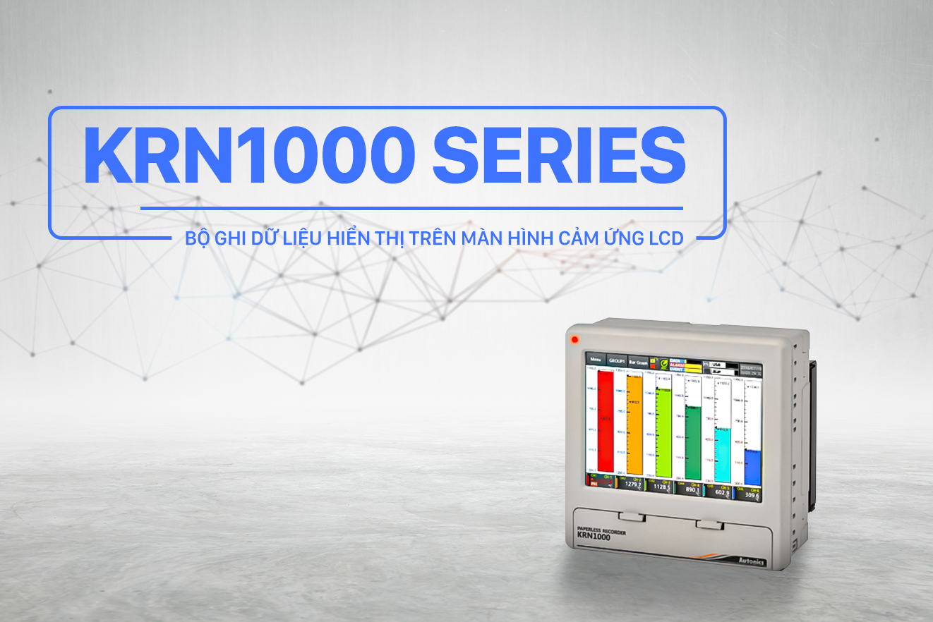 Bộ ghi dữ liệu hiển thị trên màn hình cảm ứng LCD Autonics KRN1000 Series
